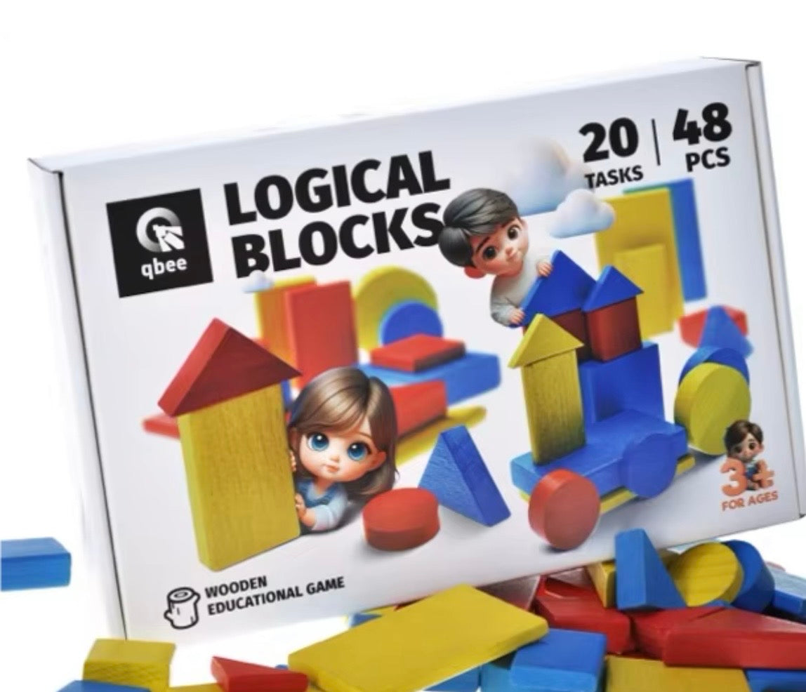 🧱 Dienes Qbee 48 el. – TWOJE DZIECKO ZOSTAJE MISTRZEM MATEMATYKI!   🎓 EDUKACYJNY BESTSELLER | 100% NATURALNE DREWNO | METODA MONTESSORI