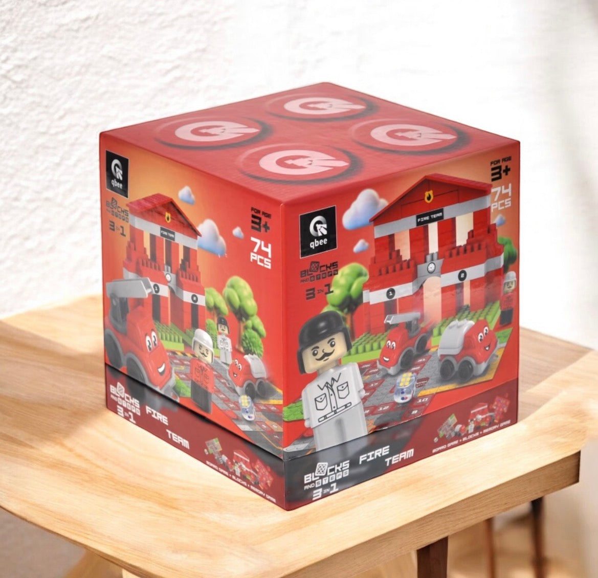 GRA PLANSZOWA, Klocki Konstrukcyjne 3w1 FIRE DEPARTMENT – ZOSTAN BOHATEREM STRAZY POZARNEJ! 🚒