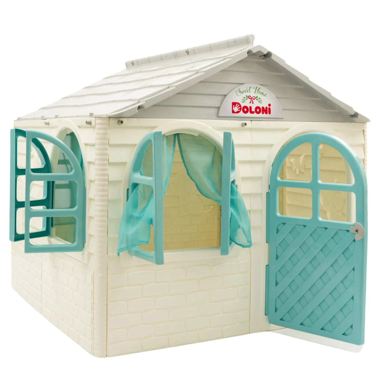 DUZY DOMEK DLA DZIECI DOLONI – REZYDENCJA Z ZASŁONKAMI XXL&nbsp;✨🏠 (120x129x129 cm)