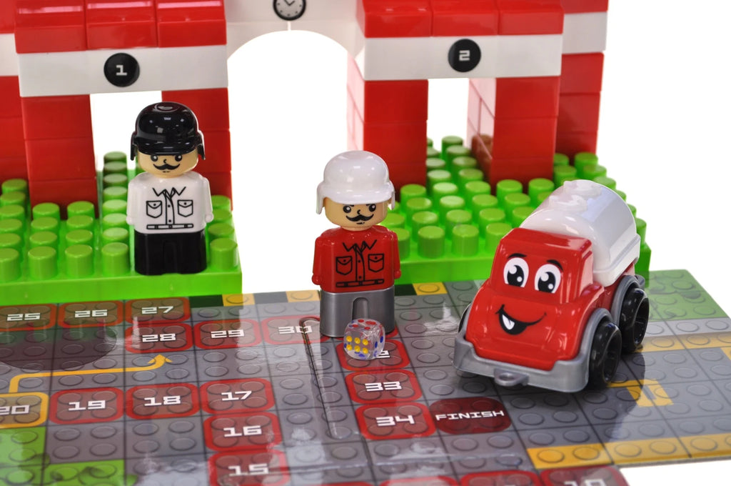 GRA PLANSZOWA, Klocki Konstrukcyjne 3w1 FIRE DEPARTMENT – ZOSTAN BOHATEREM STRAZY POZARNEJ! 🚒