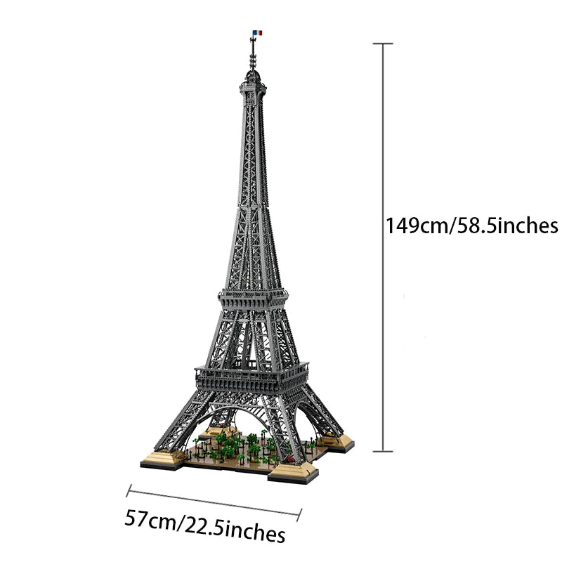 Klocki konstrukcyjne.Majestatyczna  Duza Wieza  w miniaturze.Ponad 9000 ELEMENTÓW I 1,5M WYSOKOŚCI.