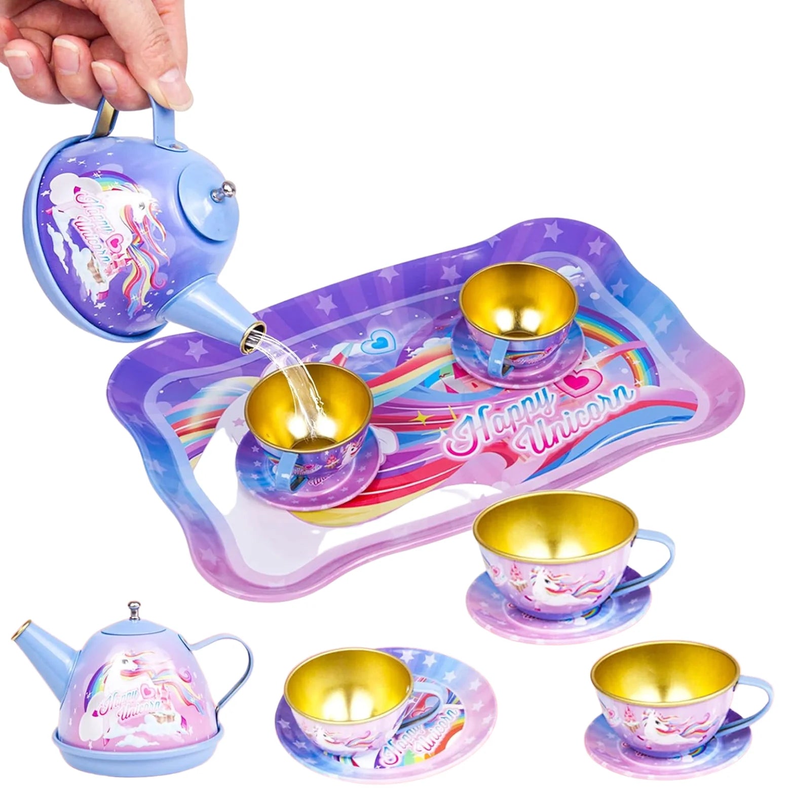 ☕ DUZY METALOWY ZESTAW DO HERBATY W WALIZCE – UNROAD KITCHEN 966-C13 ☕