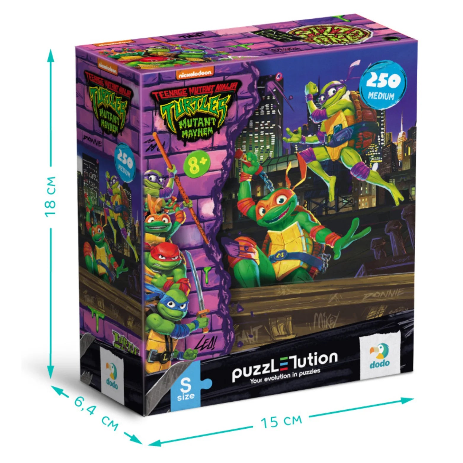 Puzzle- WOJOWNICZE ZÓŁWIE NINJA: DONATELLO &amp; MICHELANGELO – ZESTAW PUZZLI 250 EL.