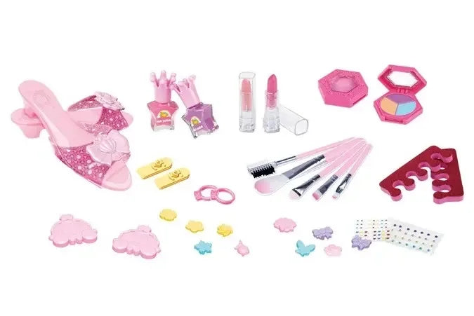 👑 KROLEWSKI ZESTAW PIEKNOSCI J-1130 – KUFEREK, KOSMETYKI + PANTOFELKI 👑