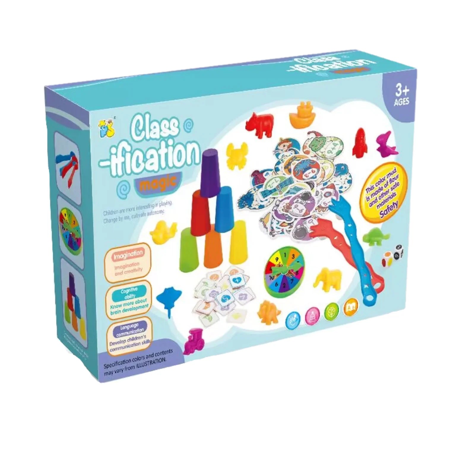 SORTER MONTESSORI – EDUKACYJNA GRA NAUKA LICZENIA I KOLORÓW (ZWIERZĄTKA + KUBECZKI)