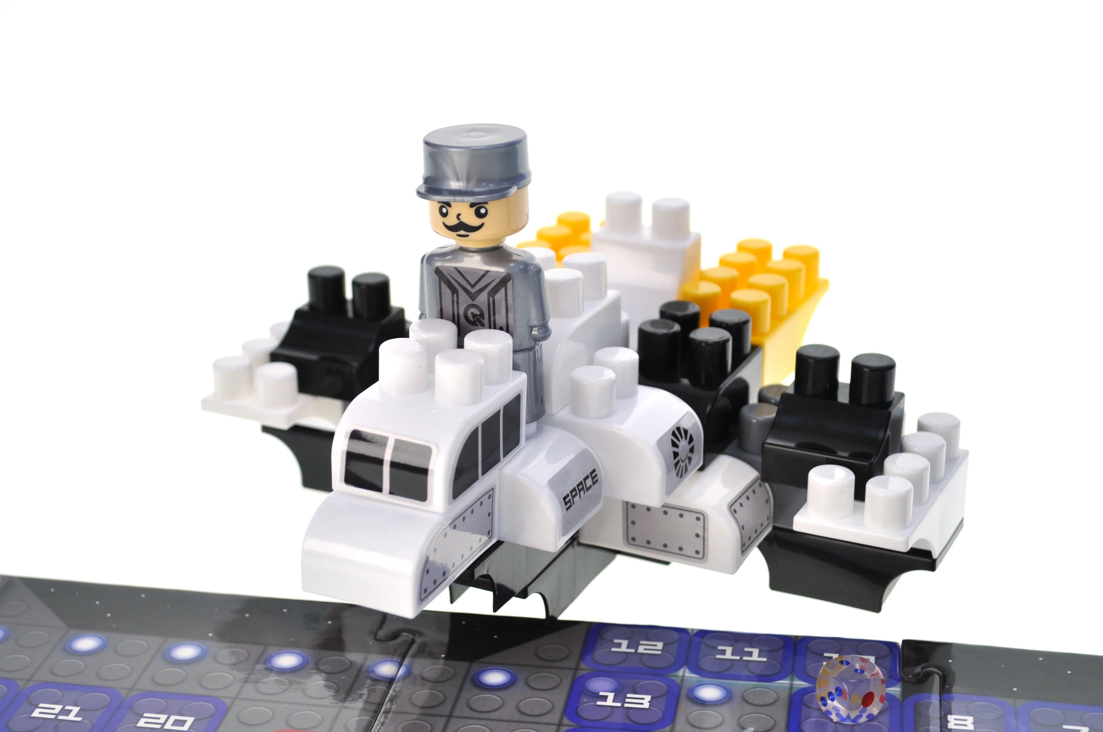 🚀 GRA PLANSZOWA 3w1 SPACESHIP – ODKRYJ KOSMOS Z KLOCKAMI! ⭐ Zestaw Building Blocks "Block &amp; Steps"