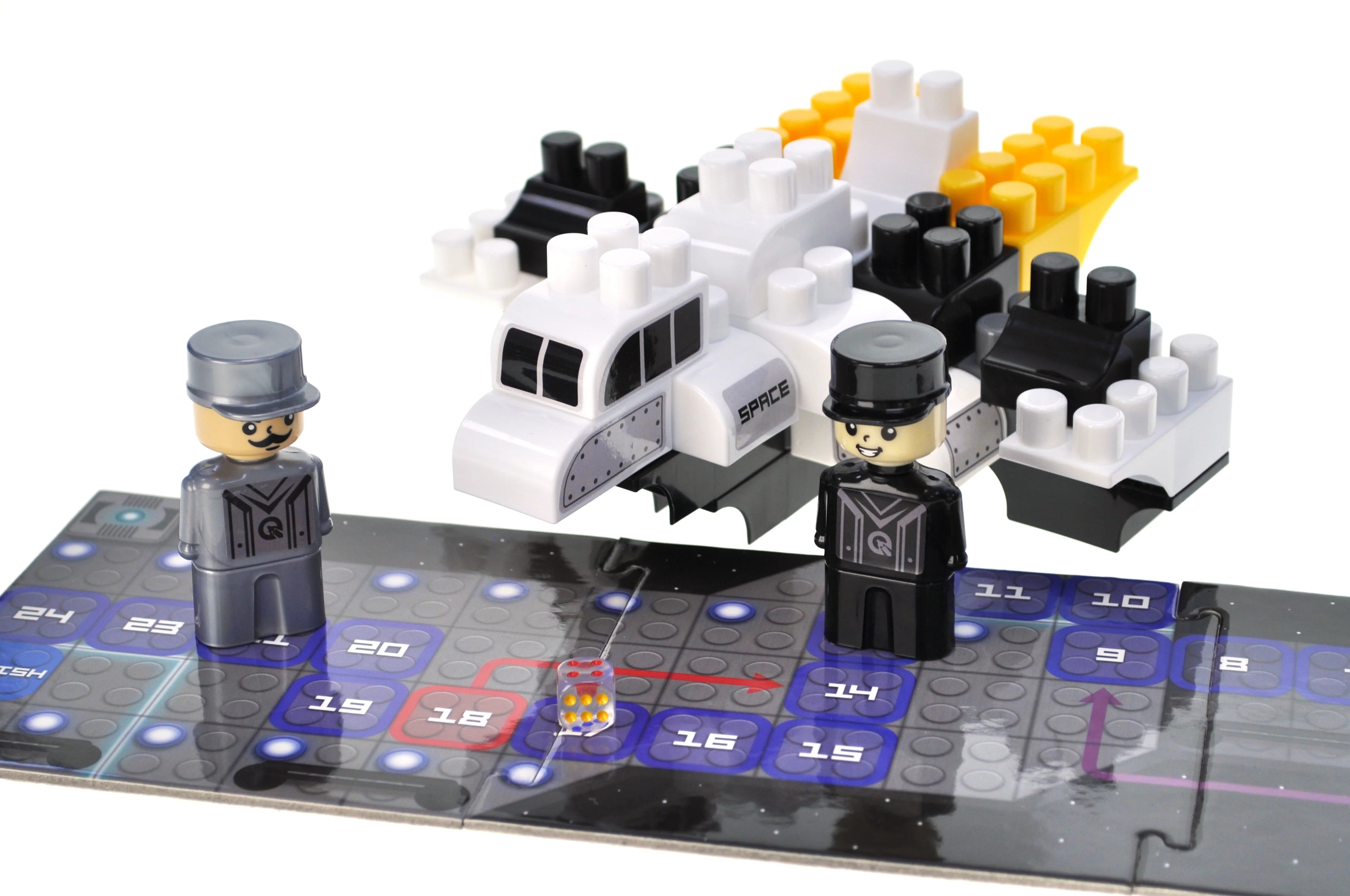 🚀 GRA PLANSZOWA 3w1 SPACESHIP – ODKRYJ KOSMOS Z KLOCKAMI! ⭐ Zestaw Building Blocks "Block &amp; Steps"