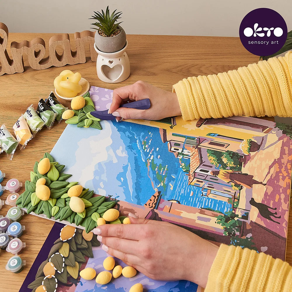 OKTO Sensory Art – Zestaw 3D „Cytrynowy Weekend”: Włoskie Wakacje na Twoim Płótnie