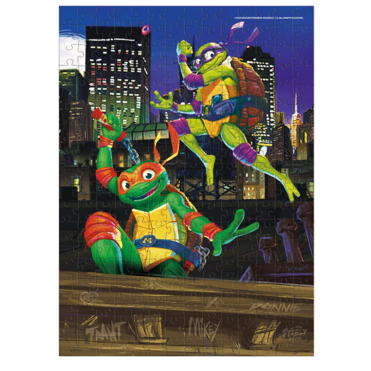 Puzzle- WOJOWNICZE ZÓŁWIE NINJA: DONATELLO &amp; MICHELANGELO – ZESTAW PUZZLI 250 EL.