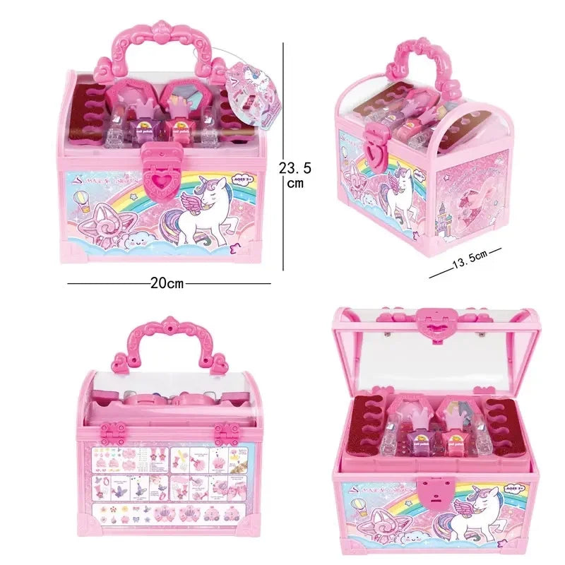 👑 KROLEWSKI ZESTAW PIEKNOSCI J-1130 – KUFEREK, KOSMETYKI + PANTOFELKI 👑