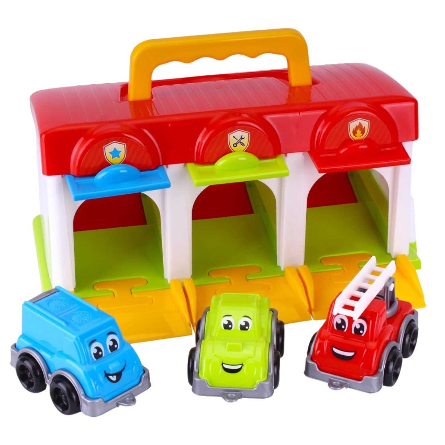 GARAZ ZAMYKANY Z SAMOCHODAMI .Błyskawiczna Akcja Ratunkowa! Mobilny Zestaw 3 Autek i Garazu&nbsp;⭐TEMATYCZNE POJAZDY.DZWIGNIA KATAPULTY