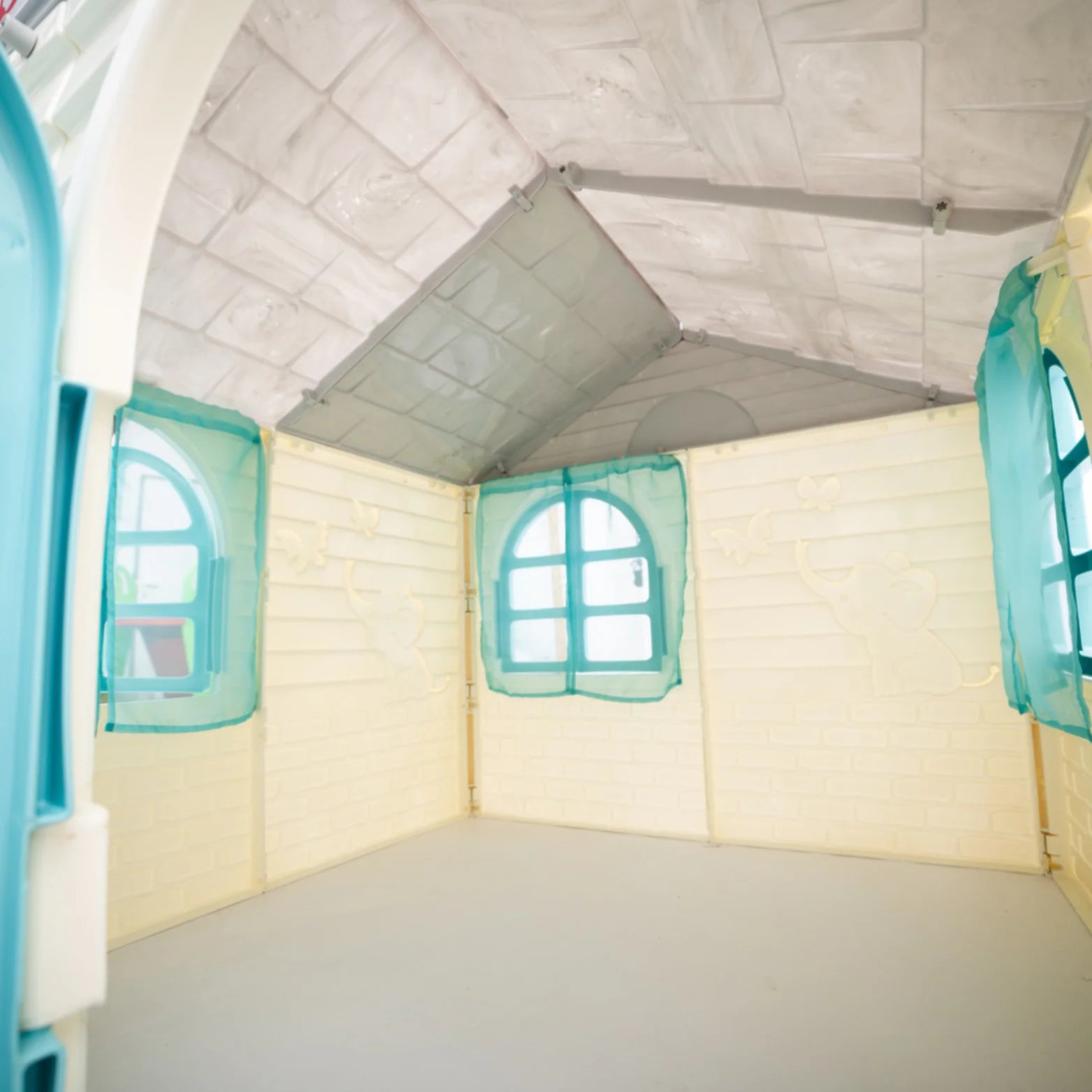 DUZY DOMEK DLA DZIECI DOLONI – REZYDENCJA Z ZASŁONKAMI XXL&nbsp;✨🏠 (120x129x129 cm)